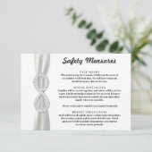 Carte D'accompagnement Mesures de sécurité Diamant Ruban Blanc Infini (Debout devant)