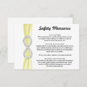 Carte D'accompagnement Mesures de sécurité Diamant Ruban Jaune Infini (Devant / Derrière)
