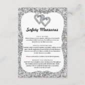 Carte D'accompagnement Mesures de sécurité Diamond Hearts Pailleté d'Arge (Devant)