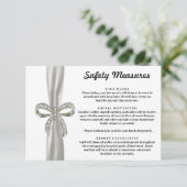 Carte D'accompagnement Mesures de sécurité du ruban blanc diamant bow (Debout devant)