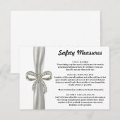 Carte D'accompagnement Mesures de sécurité du ruban blanc diamanté (Devant / Derrière)