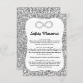 Carte D'accompagnement Mesures de sécurité en diamant à paillettes d'arge (Devant / Derrière)