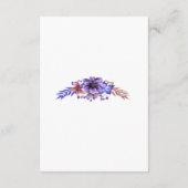 Carte D'accompagnement Mesures De Sécurité Florale De L'Aquarelle Violett (Dos)