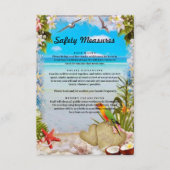 Carte D'accompagnement Mesures de sécurité florale des plages tropicales (Devant)