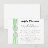 Carte D'accompagnement Mesures de sécurité Green Ribbon Diamond Infinity (Devant / Derrière)