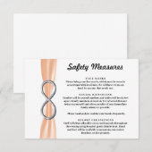 Carte D'accompagnement Mesures de sécurité infinies ruban argent orange (Devant / Derrière)