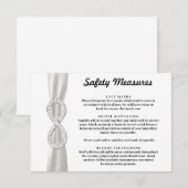 Carte D'accompagnement Mesures de sécurité infinies Ruban blanc Diamant (Devant / Derrière)