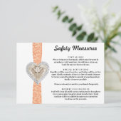 Carte D'accompagnement Mesures de sécurité Licorne Orange Dentelle (Debout devant)