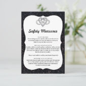 Carte D'accompagnement Mesures de sécurité pour cœur à l'infini en paille (Debout devant)