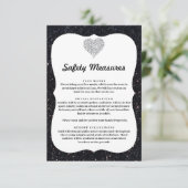 Carte D'accompagnement Mesures de sécurité pour cœur de diamant à paillet (Debout devant)