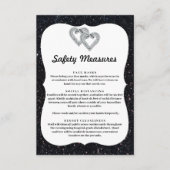 Carte D'accompagnement Mesures de sécurité pour cœurs en diamant à paille (Devant)