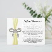 Carte D'accompagnement Mesures de sécurité pour le nœud en diamant à ruba (Debout devant)