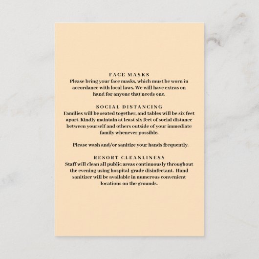 Carte D'accompagnement Mesures de sécurité pour le pot Mason aux fleurs d (Dos)