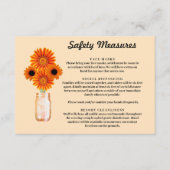 Carte D'accompagnement Mesures de sécurité pour le pot Mason aux fleurs d (Devant)