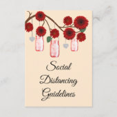 Carte D'accompagnement Mesures de sécurité pour le pot Mason aux fleurs r (Devant)