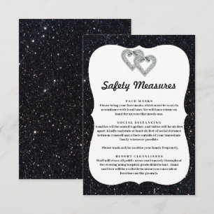 Carte D'accompagnement Mesures de sécurité pour les cœurs en diamant à pa