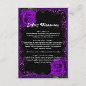 Carte D'accompagnement Mesures de sécurité pour les roses violettes gothi (Devant)