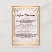 Carte D'accompagnement Mesures de sécurité pour marbre rose géométrique (Devant)