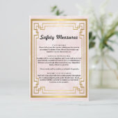 Carte D'accompagnement Mesures de sécurité pour marbre rose géométrique (Debout devant)