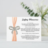 Carte D'accompagnement Mesures de sécurité pour noeud diamant à ruban ora (Debout devant)