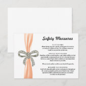 Carte D'accompagnement Mesures de sécurité pour noeud en diamant à ruban  (Devant / Derrière)