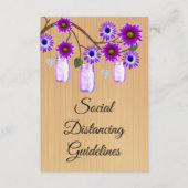 Carte D'accompagnement Mesures de sécurité pour pot Mason à fleurs violet (Devant)