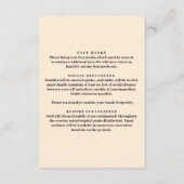 Carte D'accompagnement Mesures de sécurité pour pot Mason aux fleurs rose (Dos)