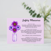Carte D'accompagnement Mesures de sécurité pour pot Mason aux fleurs viol (Debout devant)