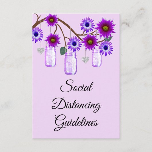 Carte D'accompagnement Mesures de sécurité pour pot Mason aux fleurs viol (Devant)