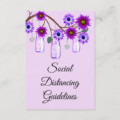 Carte D'accompagnement Mesures de sécurité pour pot Mason de fleurs viole (Devant)