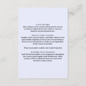 Carte D'accompagnement Mesures de sécurité pour pot Mason Fleurs bleues (Dos)