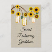 Carte D'accompagnement Mesures de sécurité pour pot Mason floral jaune en (Devant)