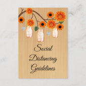 Carte D'accompagnement Mesures de sécurité pour pot Mason floral orange r (Devant)