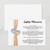 Carte D'accompagnement Mesures de sécurité pour ruban orange cœurs de dia (Devant / Derrière)