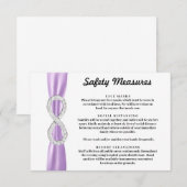 Carte D'accompagnement Mesures de sécurité Purple Ribbon Diamond Infinity (Devant / Derrière)