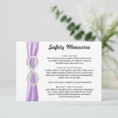 Carte D'accompagnement Mesures de sécurité Purple Ribbon Diamond Infinity (Debout devant)