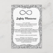 Carte D'accompagnement Mesures de sécurité Silver Glitter Silver Infinity (Devant)