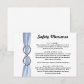 Carte D'accompagnement Mesures de sécurité Silver Infinity Ruban Bleu (Devant / Derrière)