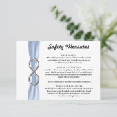 Carte D'accompagnement Mesures de sécurité Silver Infinity Ruban Bleu (Debout devant)