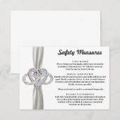 Carte D'accompagnement Mesures de sécurité White Ribbon Infinity Heart (Devant / Derrière)