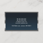 Carte D'accompagnement Métal encadré bleu marine Psychologue inscrit (Dos)