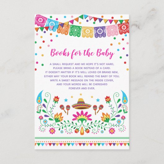 Carte D'accompagnement Mexicaine Fiesta Little Senorita Baby Apportez un (Devant)