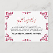 Carte D'accompagnement Mexican Talavera Red Floral Minimalist Wedding (Devant)