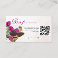 Mexicana Mariachi Charra Magenta Roses Quinceanera