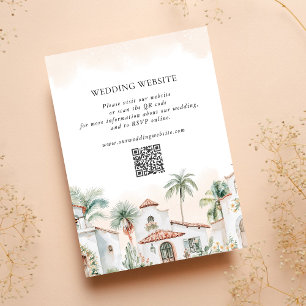 Carte D'accompagnement Mexico Dream Destination QR Code Détails du Mariag