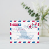 Carte D'accompagnement Mexique Aérien Mariage Voyage Informations (Debout devant)