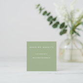 Carte D'accompagnement Micro Mariage Sage Minimal Mariage Website (Debout devant)