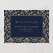 Carte D'accompagnement Midnight Baroque Wedding (Devant)