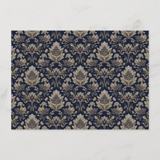 Carte D'accompagnement Midnight Baroque Wedding (Dos)