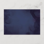 Carte D'accompagnement Midnight Blue Floral Rose gothique Détails du Mari (Dos)